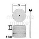 PROXXON Polissoirs élastiques disques 22mm (4 pièces)