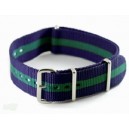 Bracelet nylon NATO Bleu/Vert
